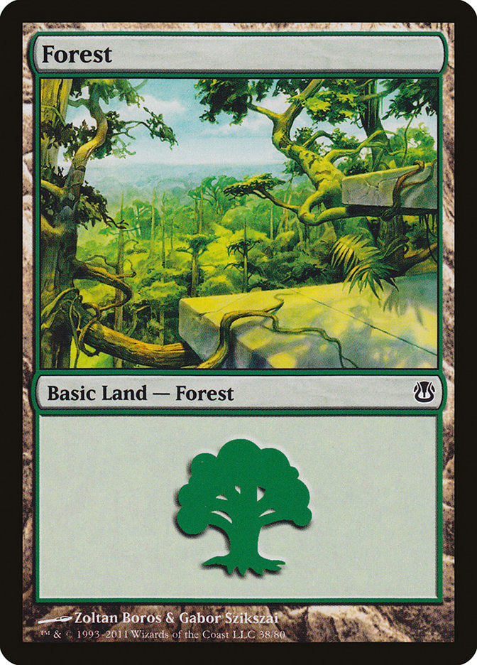 Forest (38) [Duel Decks: Ajani vs. Nicol Bolas] Magic: The Gathering