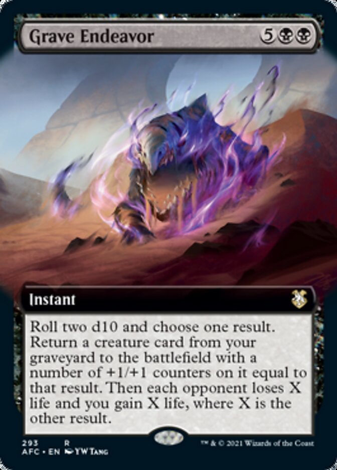 Grave Endeavor (Extended Art) [Dungeons & Dragons: Adventures in the Forgotten Realms Commander] Magic: The Gathering