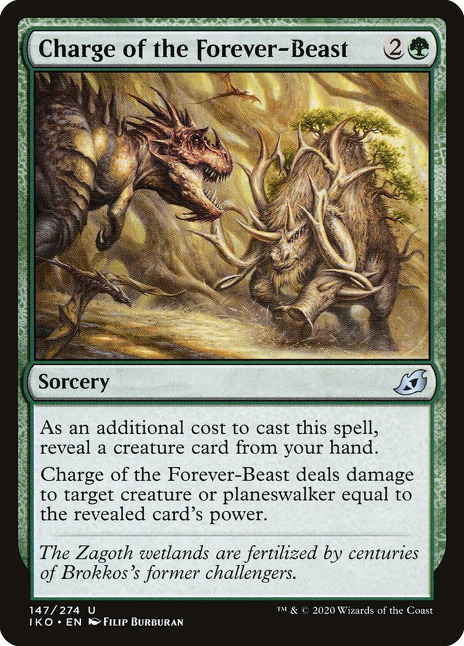 Charge of the Forever-Beast [Ikoria: Lair of Behemoths] Magic: The Gathering