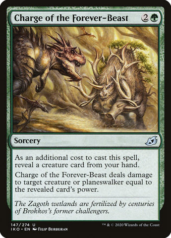Charge of the Forever-Beast [Ikoria: Lair of Behemoths] Magic: The Gathering