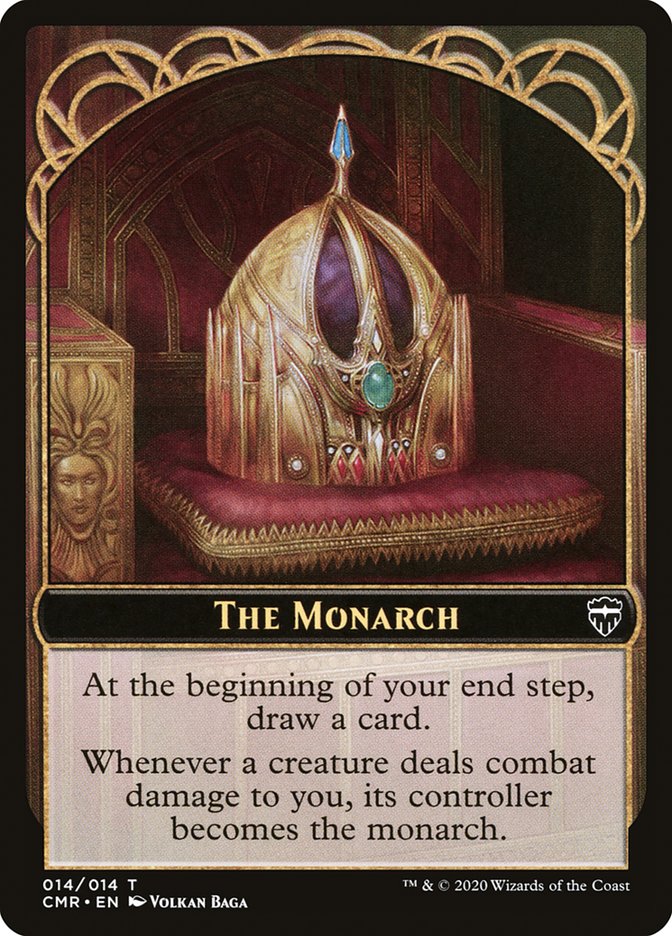 Horror // The Monarch Double-Sided Token [Commander Legends Tokens] Magic: The Gathering