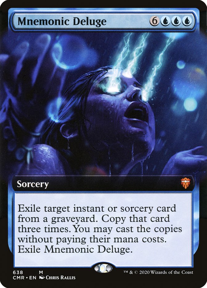 Mnemonic Deluge (Extended Art) [Commander Legends] Magic: The Gathering