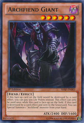 Archfiend Giant [SHSP-EN083] Rare Yu-Gi-Oh!