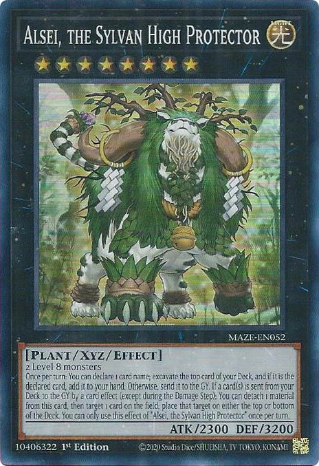 Alsei, the Sylvan High Protector [MAZE-EN052] Super Rare Yu-Gi-Oh!