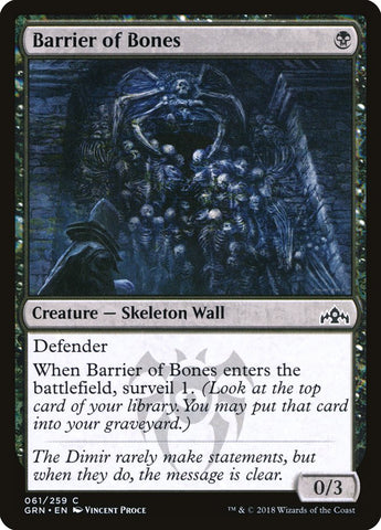 Barrier of Bones [Guilds of Ravnica] Magic: The Gathering