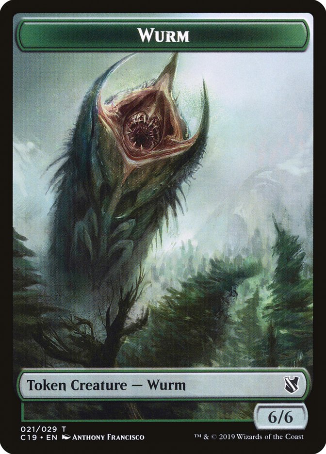 Beast (014) // Wurm Double-Sided Token [Commander 2019 Tokens] Magic: The Gathering