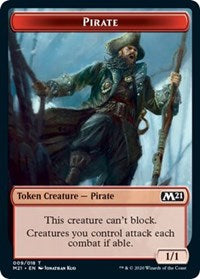 Pirate // Weird Double-Sided Token [Core Set 2021 Tokens] Magic: The Gathering
