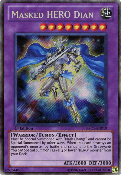 Masked Hero Dian [PRC1-EN019] Secret Rare Yu-Gi-Oh!