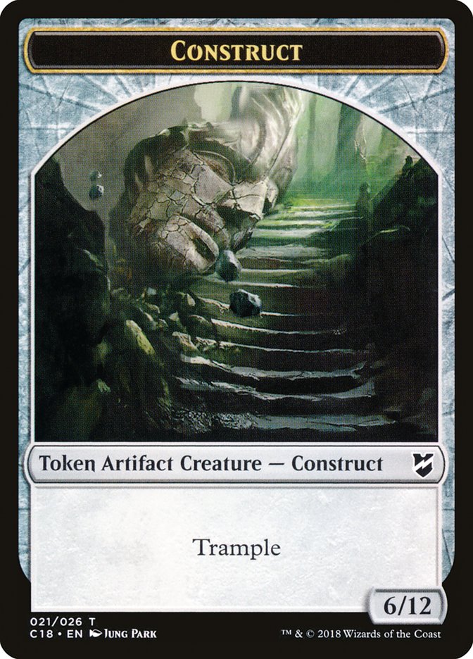 Clue // Construct (021) Double-Sided Token [Commander 2018 Tokens] Magic: The Gathering