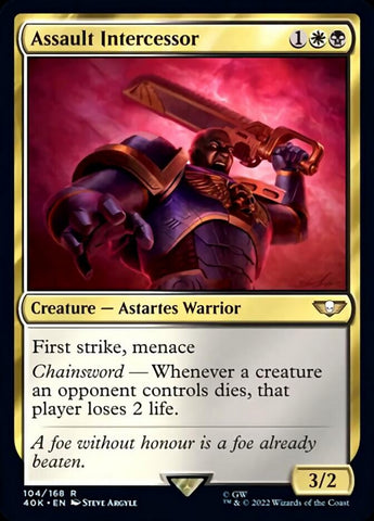 Assault Intercessor (Surge Foil) [Warhammer 40,000] Magic: The Gathering