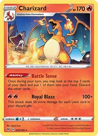 Charizard (025/185) (Cracked Ice Holo) (Theme Deck Exclusive) [Sword & Shield: Vivid Voltage] Pokémon