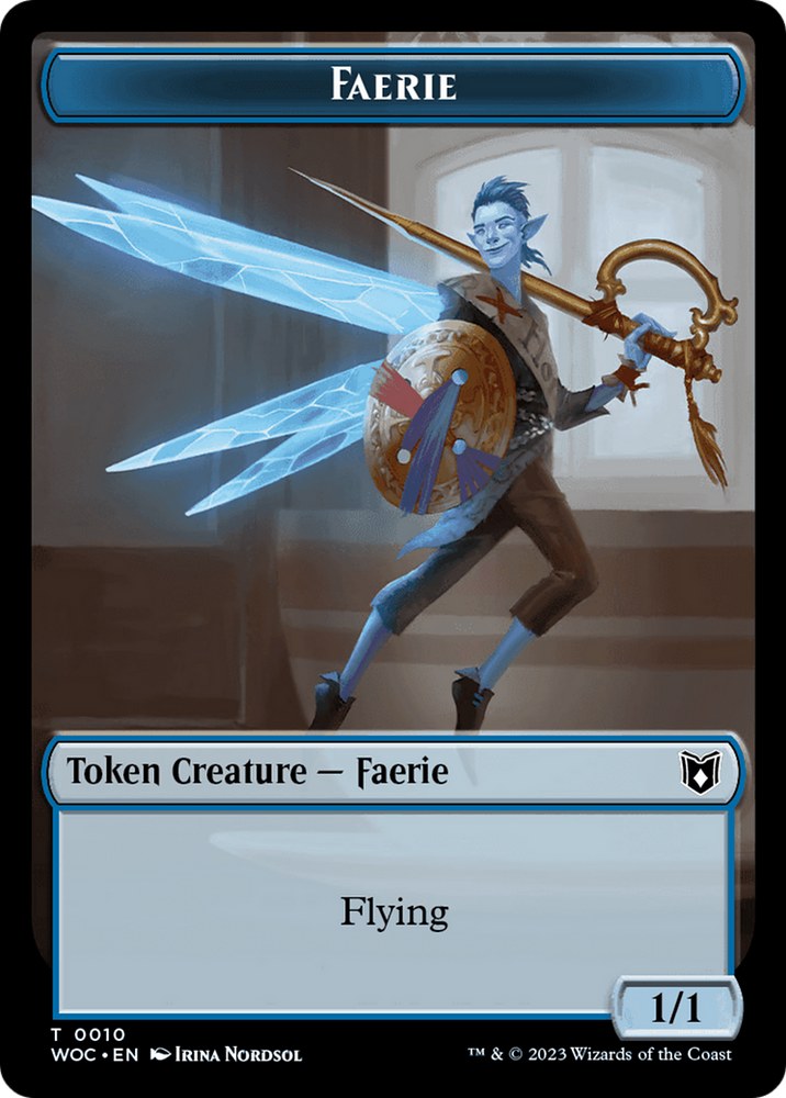 Faerie // Human Double-Sided Token [Wilds of Eldraine Commander Tokens] Magic: The Gathering