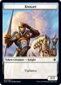 Knight // Food (15) Double-Sided Token [Throne of Eldraine Tokens] Magic: The Gathering