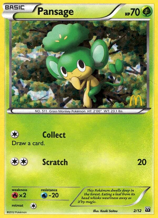 Pansage (2/12) [McDonald's Promos: 2012 Collection] Pokémon