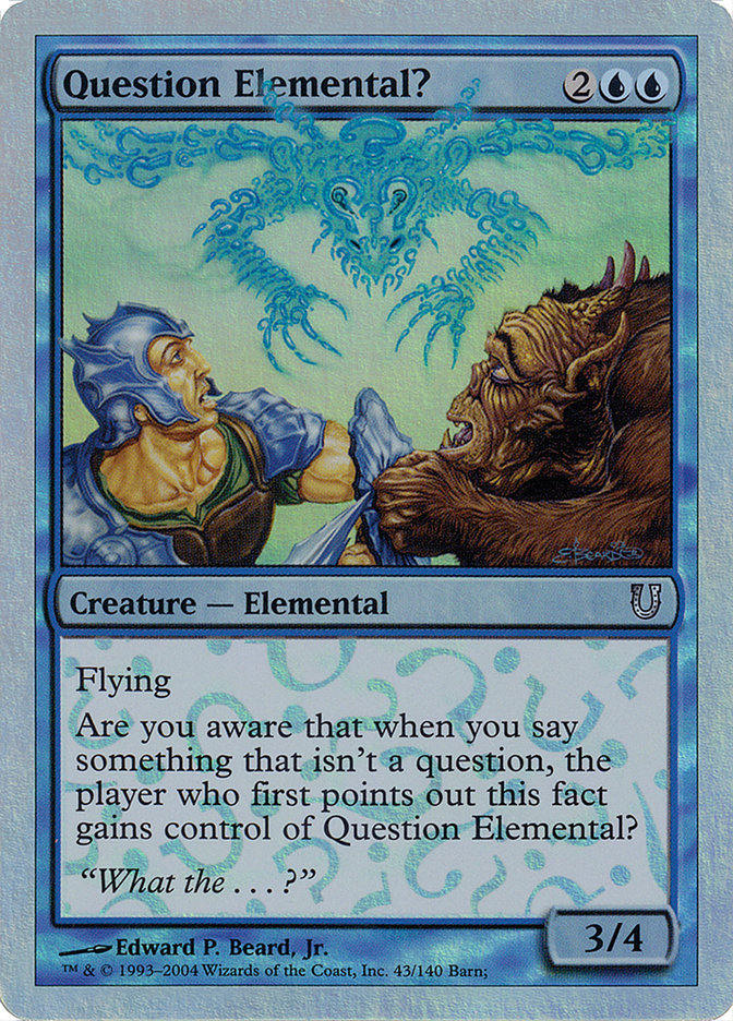 Question Elemental? (Alternate Foil) [Unhinged] Magic: The Gathering