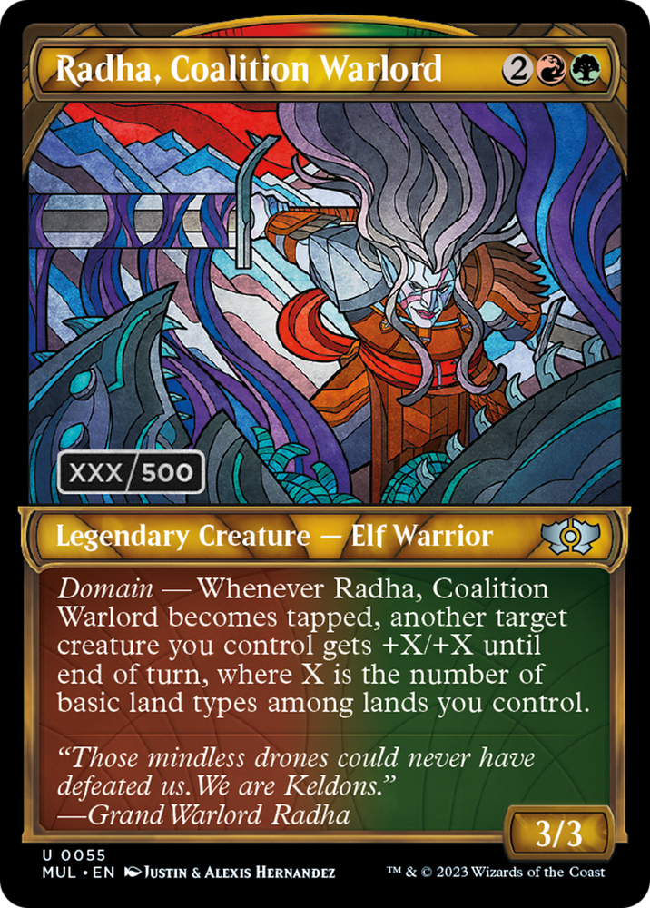Radha, Coalition Warlord (Serialized) [Multiverse Legends] Magic: The Gathering