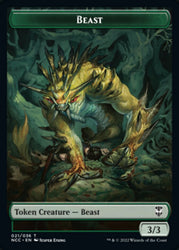 Beast // Saproling Double-Sided Token [Streets of New Capenna Commander Tokens] Magic: The Gathering