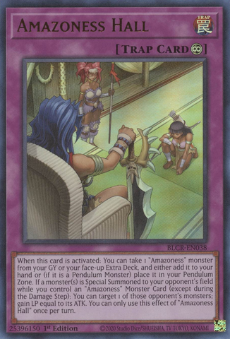 Amazoness Hall [BLCR-EN038] Ultra Rare Yu-Gi-Oh!