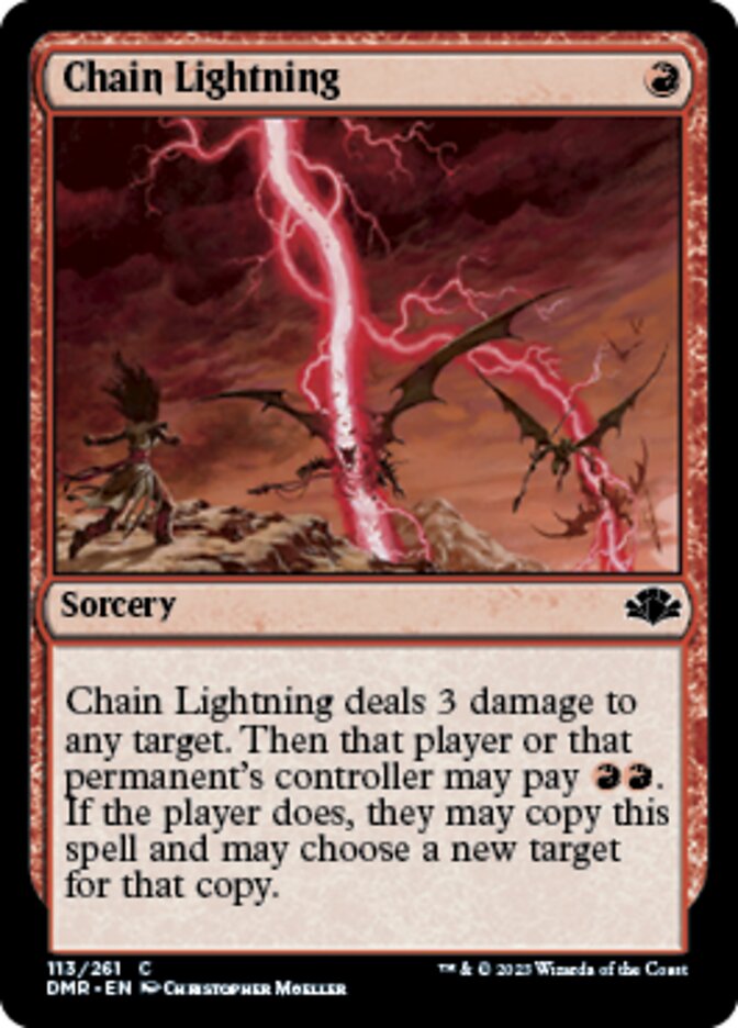 Chain Lightning [Dominaria Remastered] Magic: The Gathering