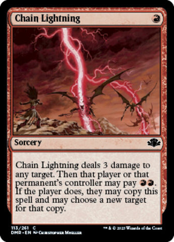 Chain Lightning [Dominaria Remastered] Magic: The Gathering