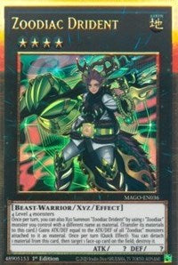 Zoodiac Drident [MAGO-EN036] Gold Rare Yu-Gi-Oh!