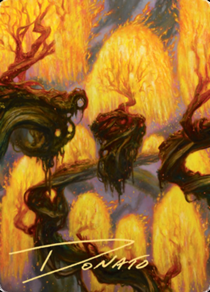 Grove of the Burnwillows Art Card (Gold-Stamped Signature) [Zendikar Rising Art Series] Magic: The Gathering