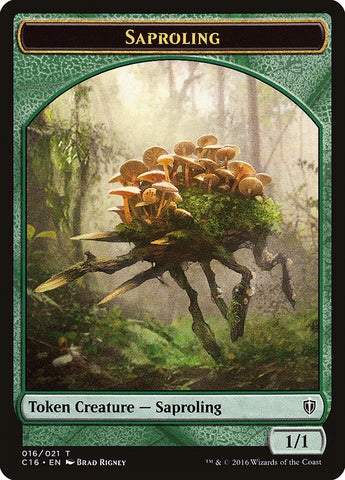 Bird (002) // Saproling (016) Double-Sided Token [Commander 2016 Tokens] Magic: The Gathering