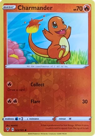 Charmander (023/185) (Reverse Cosmos Holo) [Sword & Shield: Vivid Voltage] Pokémon