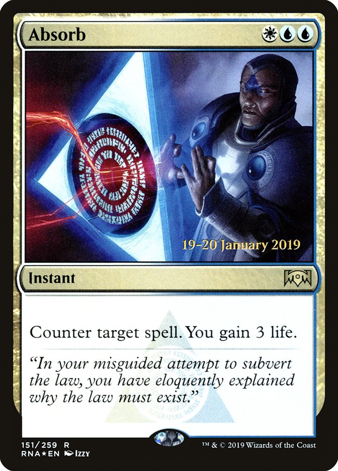 Absorb [Ravnica Allegiance Prerelease Promos] Magic: The Gathering