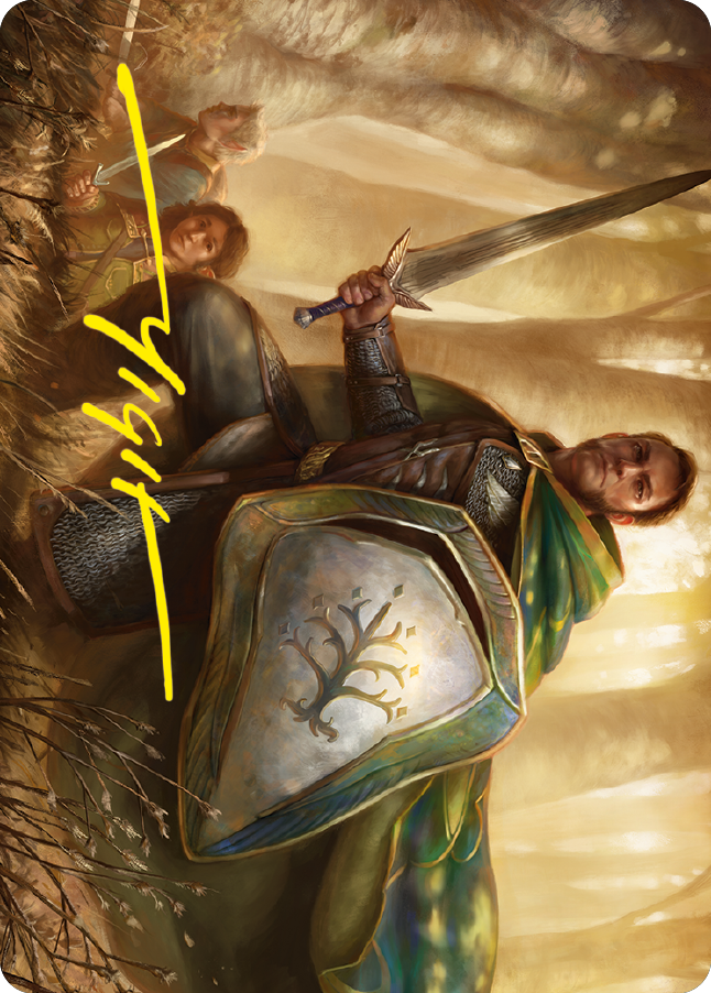 Boromir, Warden of the Tower Art Card (Gold-Stamped Signature) [The Lord of the Rings: Tales of Middle-earth Art Series] Magic: The Gathering