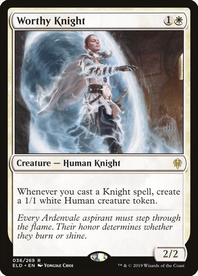 Worthy Knight (Promo Pack) [Throne of Eldraine Promos] Magic: The Gathering
