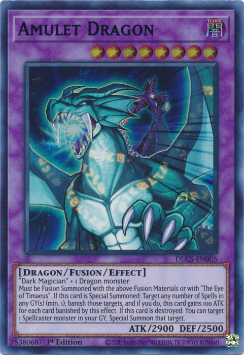 Amulet Dragon (Blue) [DLCS-EN005] Ultra Rare Yu-Gi-Oh!