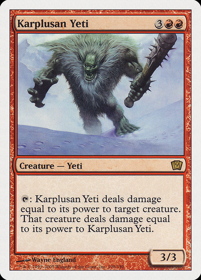 Karplusan Yeti [Ninth Edition] Magic: The Gathering