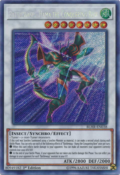Battlewasp - Hama the Conquering Bow [BLHR-EN038] Secret Rare Yu-Gi-Oh!