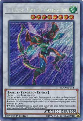 Battlewasp - Hama the Conquering Bow [BLHR-EN038] Secret Rare Yu-Gi-Oh!