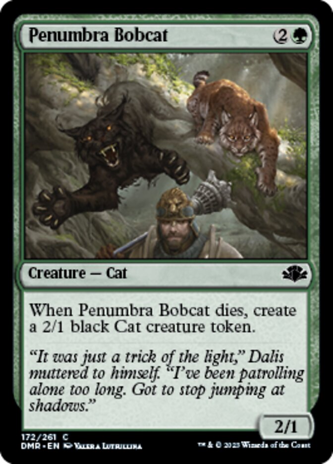 Penumbra Bobcat [Dominaria Remastered] Magic: The Gathering
