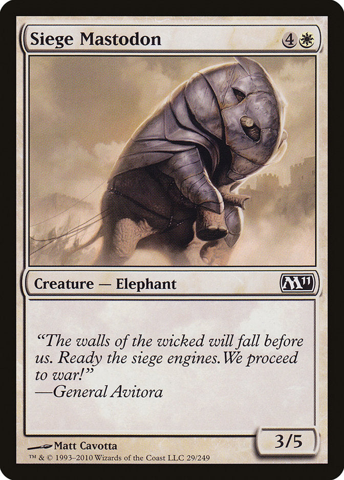 Siege Mastodon [Magic 2011] Magic: The Gathering