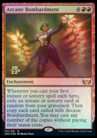 Arcane Bombardment [Streets of New Capenna Prerelease Promos] Magic: The Gathering