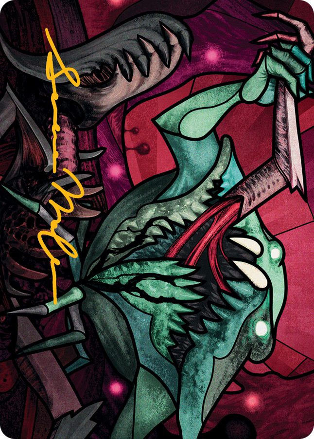 Yargle, Glutton of Urborg Art Card (Gold-Stamped Signature) [March of the Machine Art Series] Magic: The Gathering
