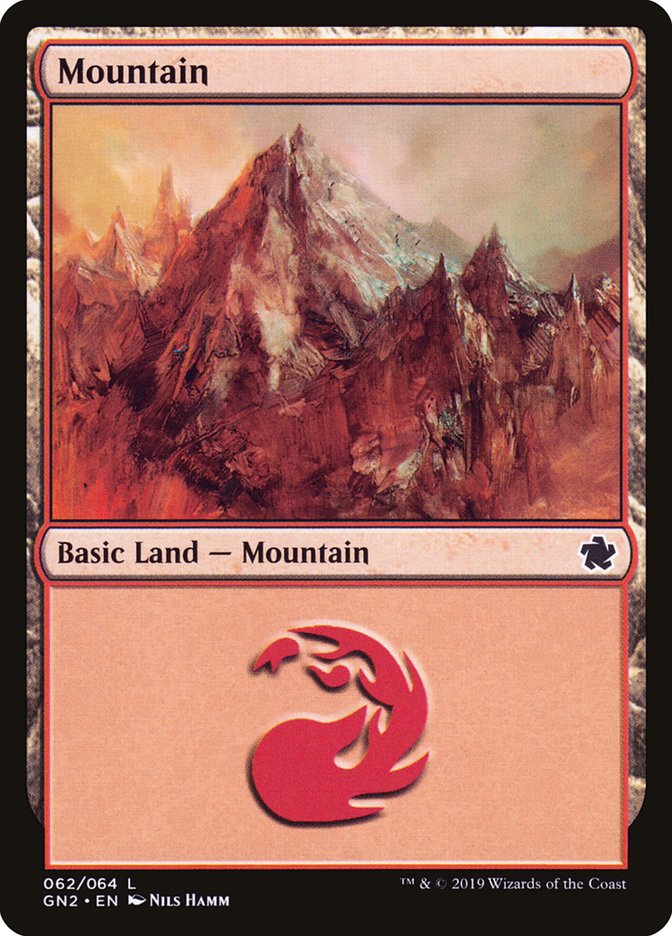 Mountain (62) [Game Night 2019] Magic: The Gathering