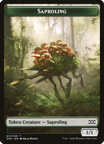 Angel // Saproling Double-Sided Token [Double Masters Tokens] Magic: The Gathering