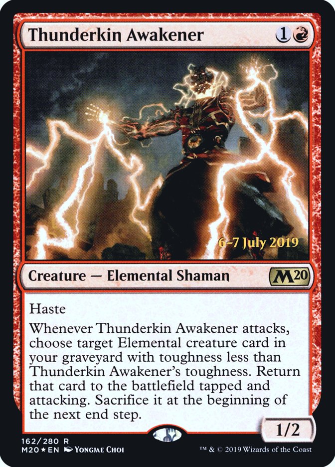 Thunderkin Awakener [Core Set 2020 Prerelease Promos] Magic: The Gathering
