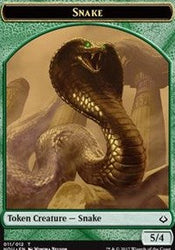 Snake // Zombie Double-Sided Token [Hour of Devastation Tokens] Magic: The Gathering