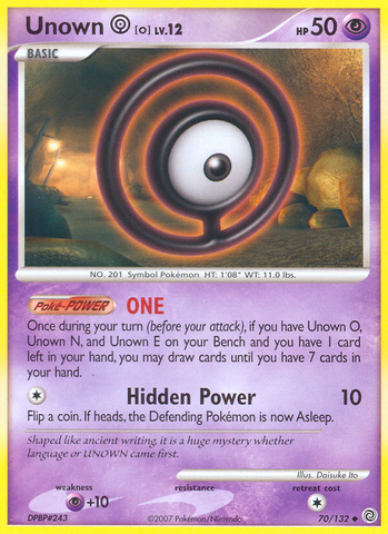 Unown O (70/132) [Diamond & Pearl: Secret Wonders] Pokémon