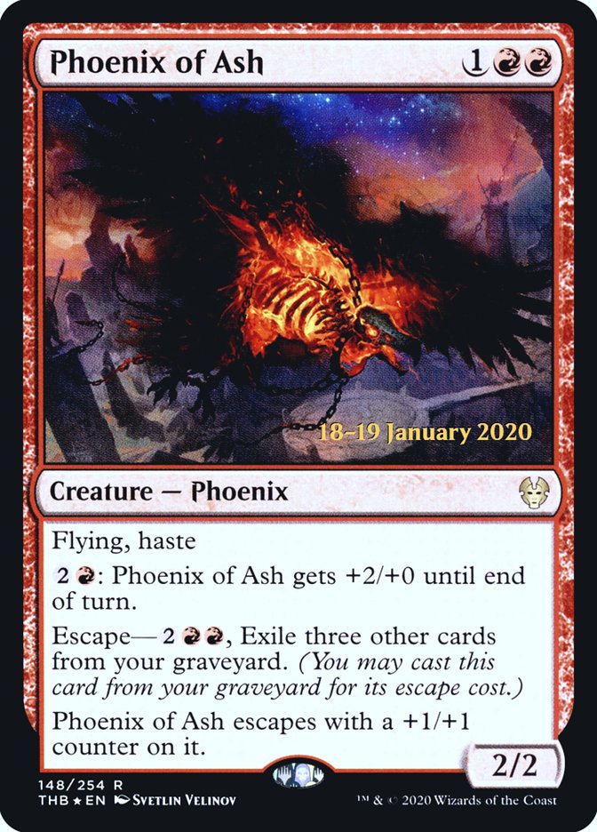 Phoenix of Ash [Theros Beyond Death Prerelease Promos] Magic: The Gathering