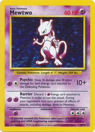 Mewtwo (10/102) [Base Set Unlimited] Pokémon