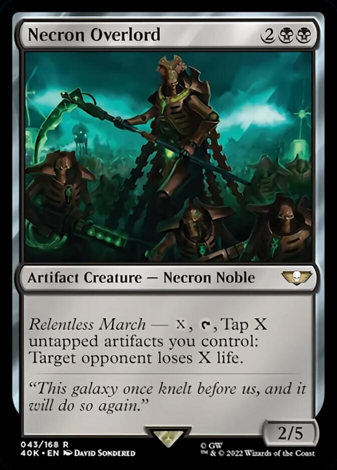 Necron Overlord [Warhammer 40,000] Magic: The Gathering