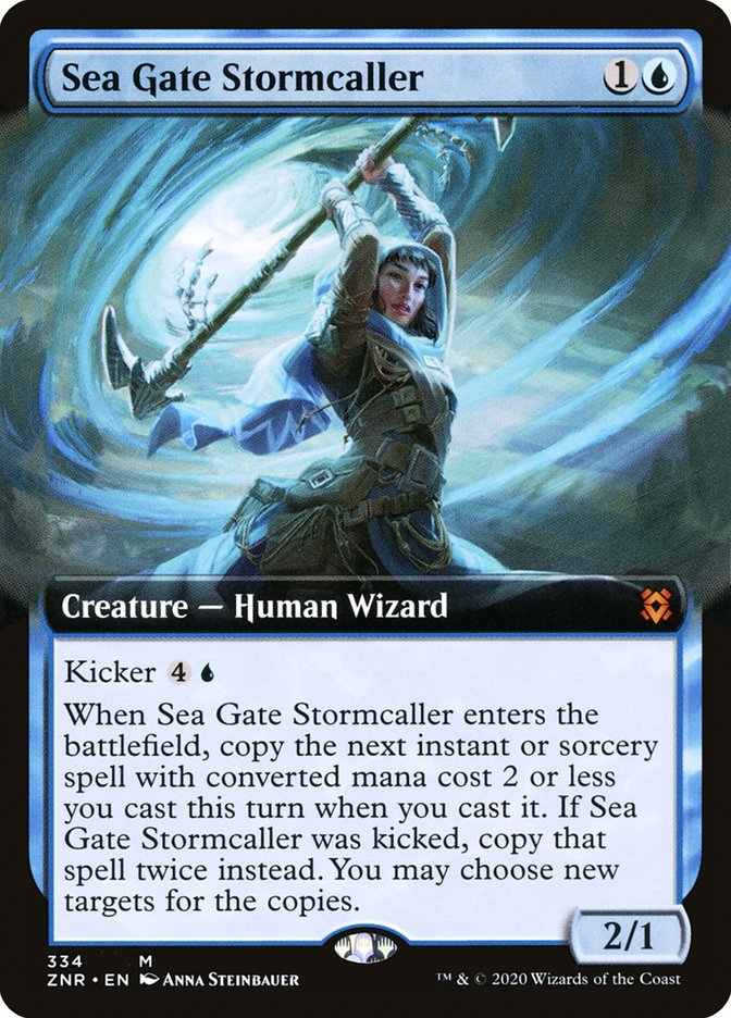Sea Gate Stormcaller (Extended Art) [Zendikar Rising] Magic: The Gathering