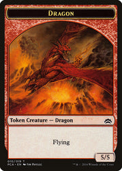 Dragon // Saproling Double-Sided Token [Planechase Anthology Tokens] Magic: The Gathering