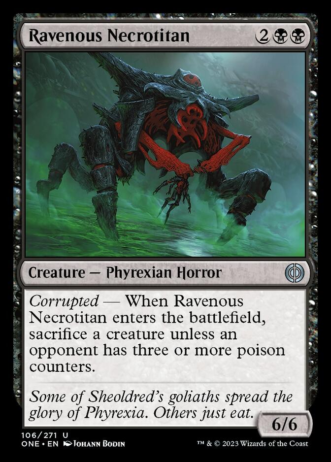 Ravenous Necrotitan [Phyrexia: All Will Be One] Magic: The Gathering